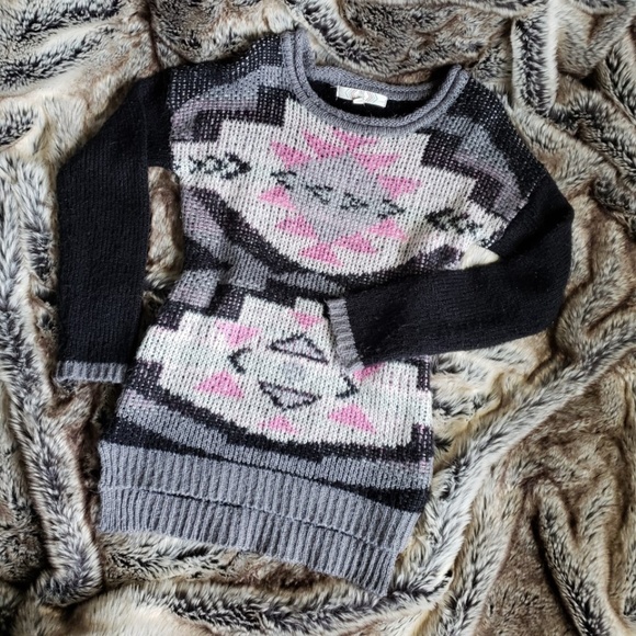 Pink Rose Aztec Sweater - Picture 2 of 6